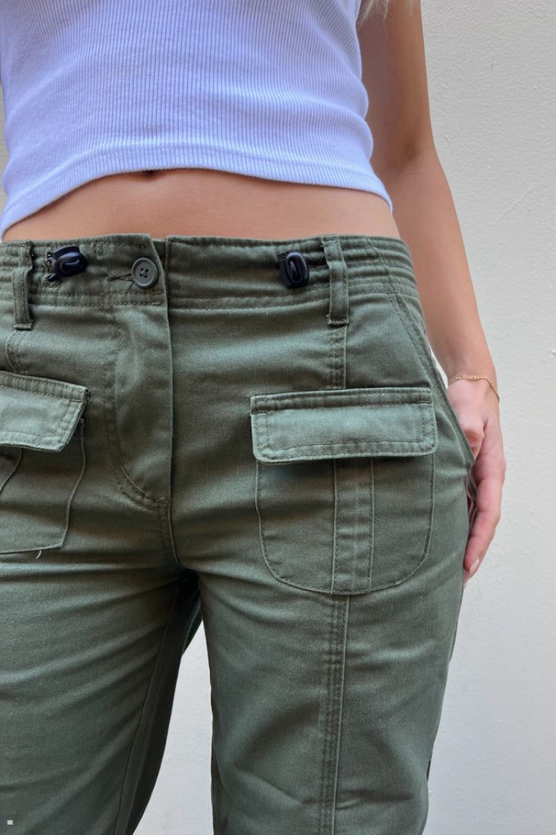 Pantalon Brandy Melville Kim Cargo Vert | VVU-04287198